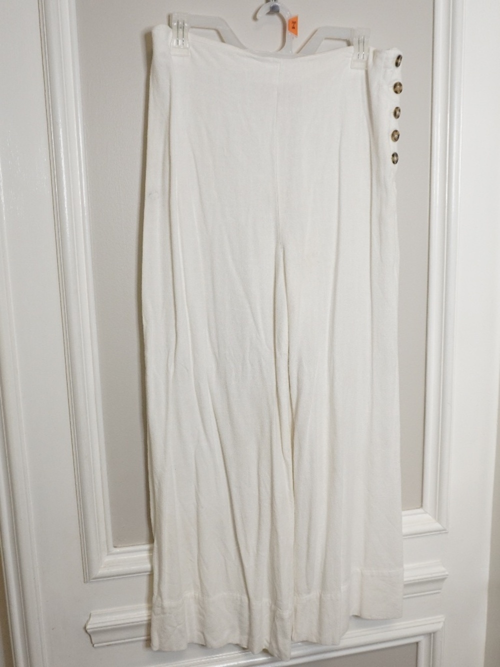 Good Luck Gem (GL)  white wide-leg pants, Size L